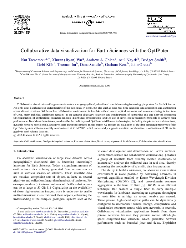 (PDF) Collaborative data visualization for Earth Sciences with the ...