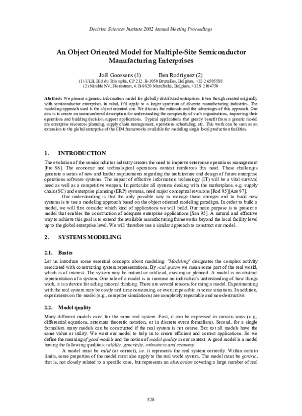 (PDF) An object oriented model for multiple-site semiconductor ...