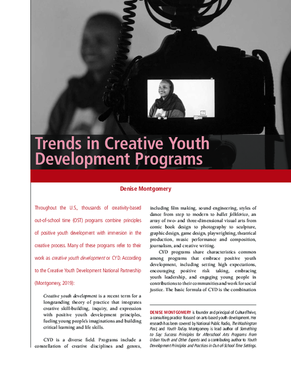 (PDF) Trends in Creative Youth Development Programs