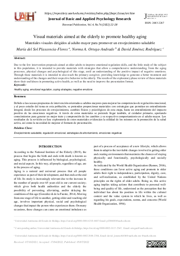 (PDF) Visual materials aimed at the elderly to promote healthy aging