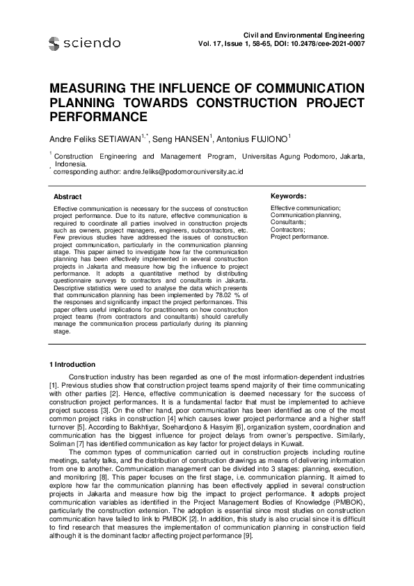 (PDF) Measuring the Influence of Communication Planning Towards ...