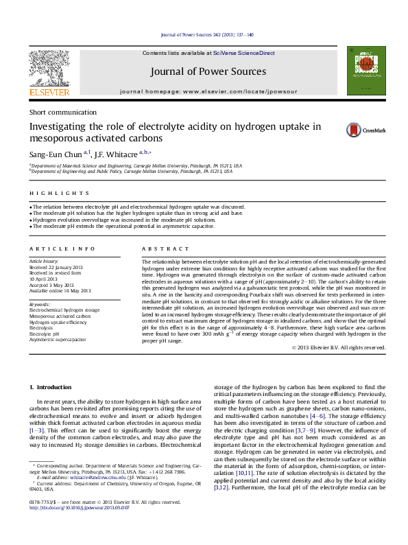 (PDF) Investigating the role of electrolyte acidity on hydrogen uptake ...