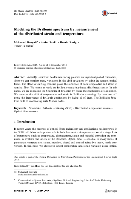(PDF) Modeling the Brillouin spectrum by measurement of the distributed ...