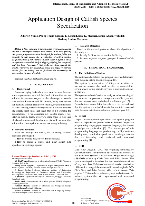 (PDF) Application Design of Catfish Species Specification Adi Yanto Academia.edu