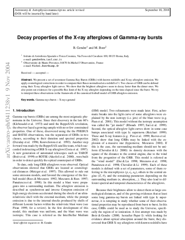 (PDF) (DOI: will be inserted by hand later) Decay properties of the X ...