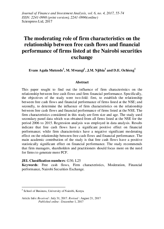 (PDF) The moderating role of firm characteristics on the relationship ...