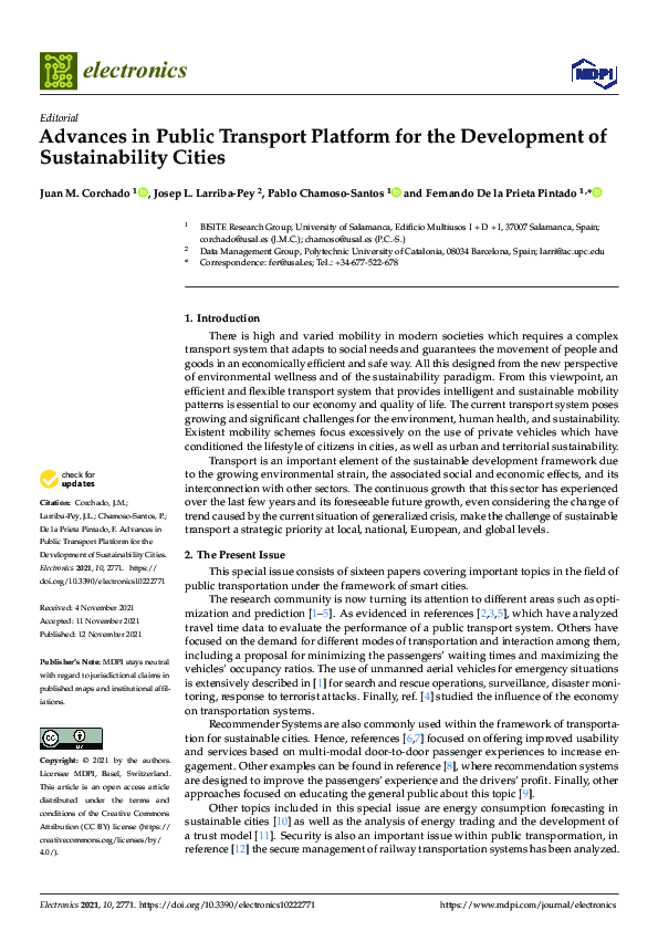 (PDF) Advances in Public Transport Platform for the Development of ...