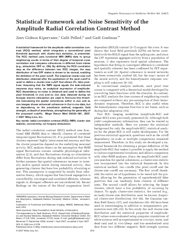 (PDF) Statistical framework and noise sensitivity of the amplitude ...