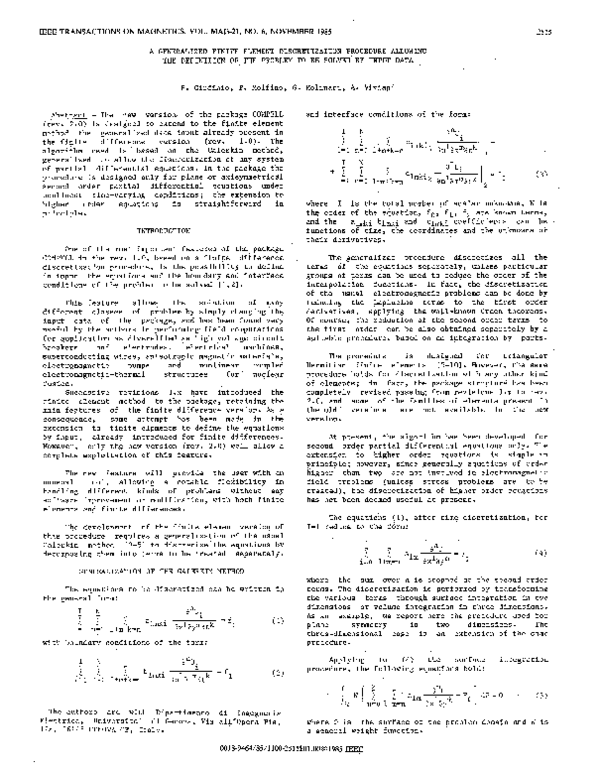 (PDF) A generalized finite element discretization procedure allowing ...