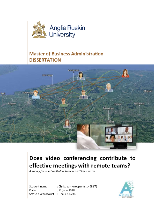 (PDF) Does video conferencing contribute to effective meetings with