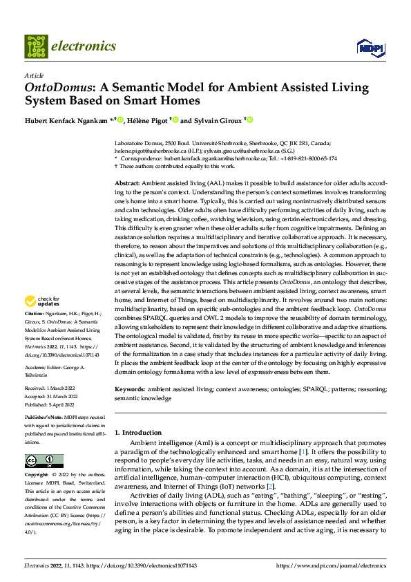 (PDF) OntoDomus: A Semantic Model for Ambient Assisted Living System ...