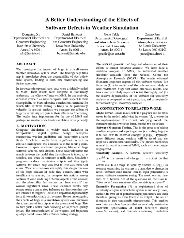 (PDF) A Better Understanding of the Effects of Software Defects in ...