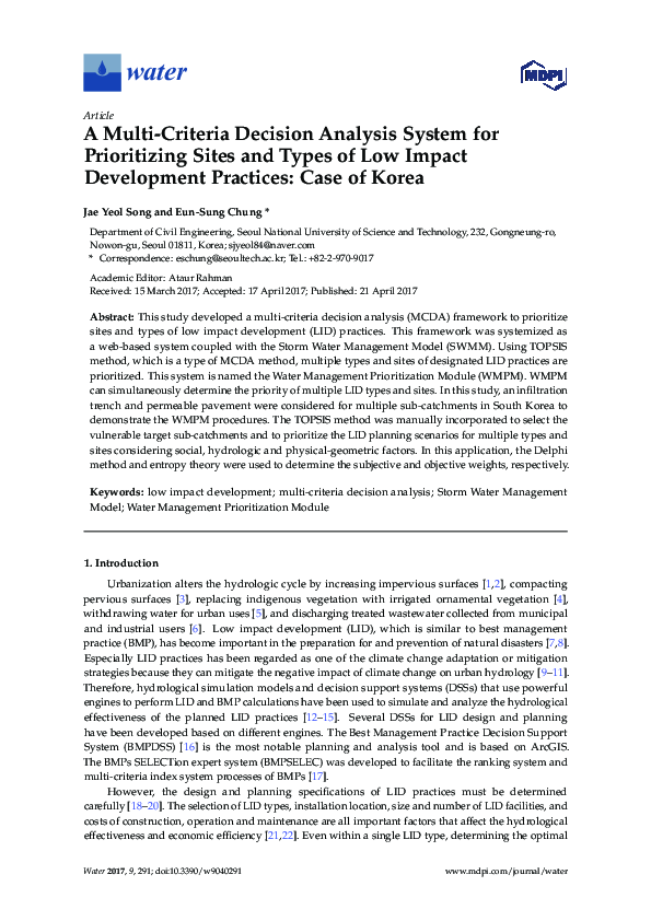 (PDF) A Multi-Criteria Decision Analysis System for Prioritizing Sites ...