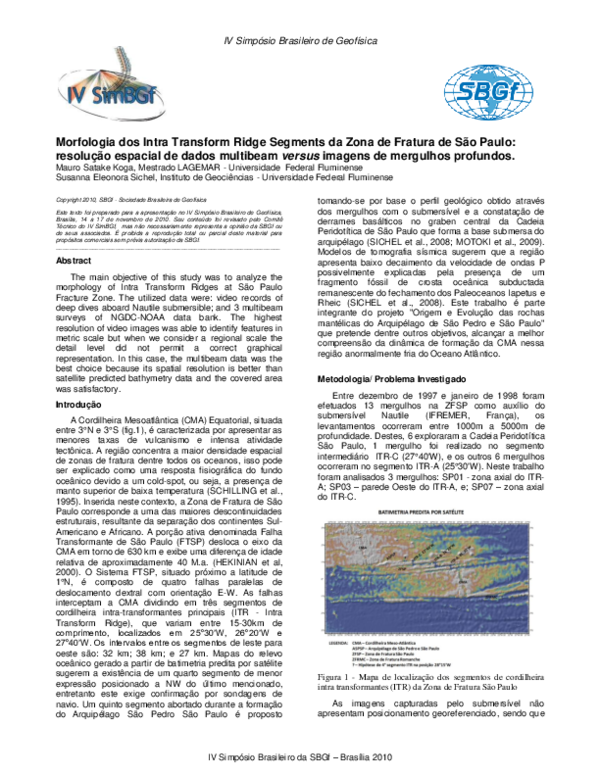 (PDF) Morfologia dos Intra Transform Ridge Segments da Zona de Fratura ...