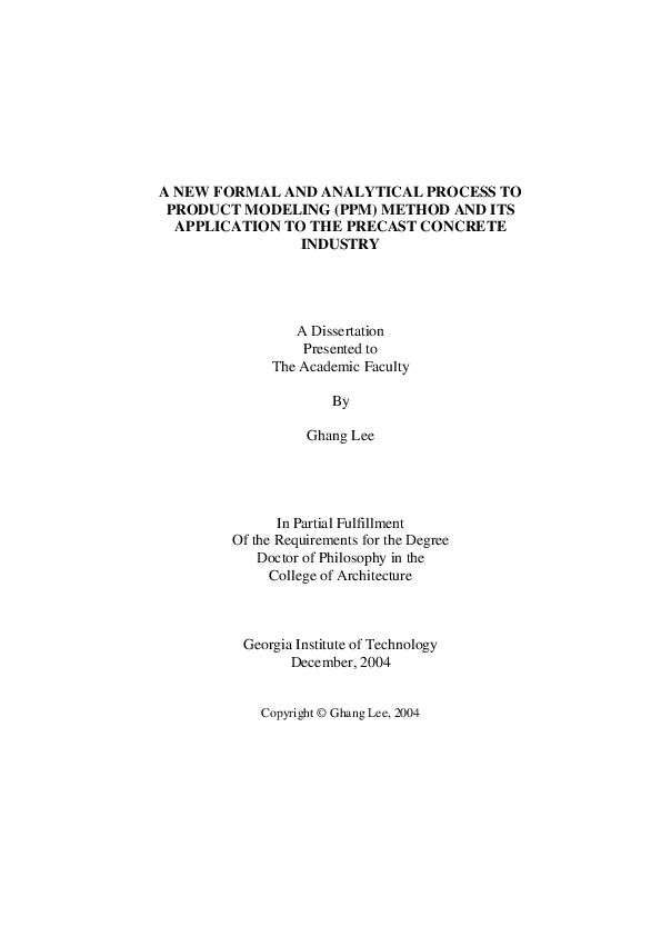 (PDF) A new formal and analytical process to product modeling (PPM ...
