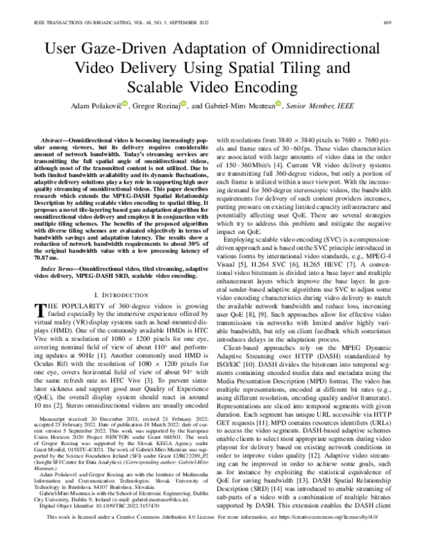 (PDF) User Gaze-Driven Adaptation of Omnidirectional Video Delivery ...