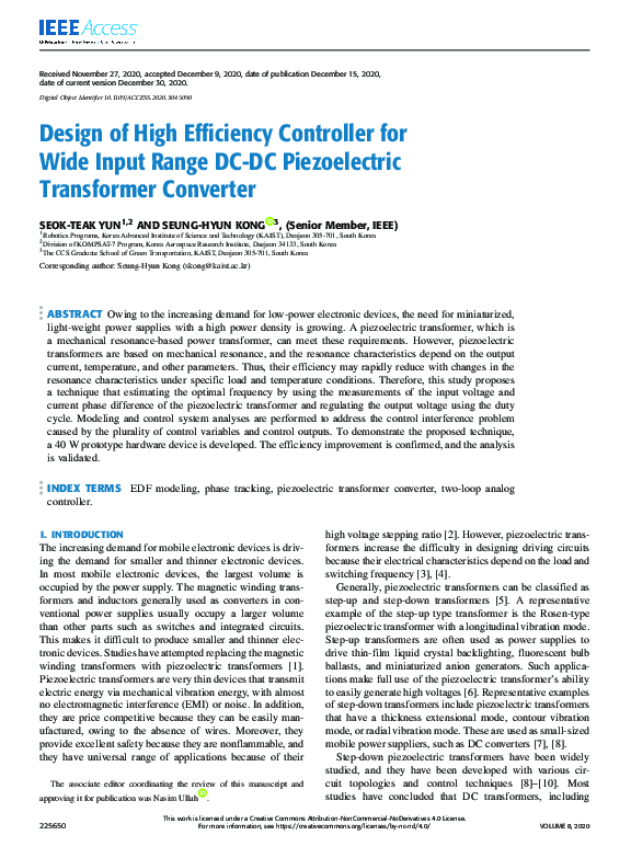 (PDF) Design of High Efficiency Controller for Wide Input Range DC-DC ...