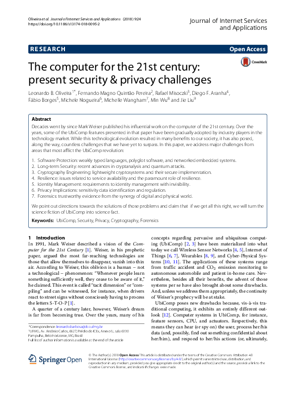 (PDF) The computer for the 21st century: present security & privacy ...