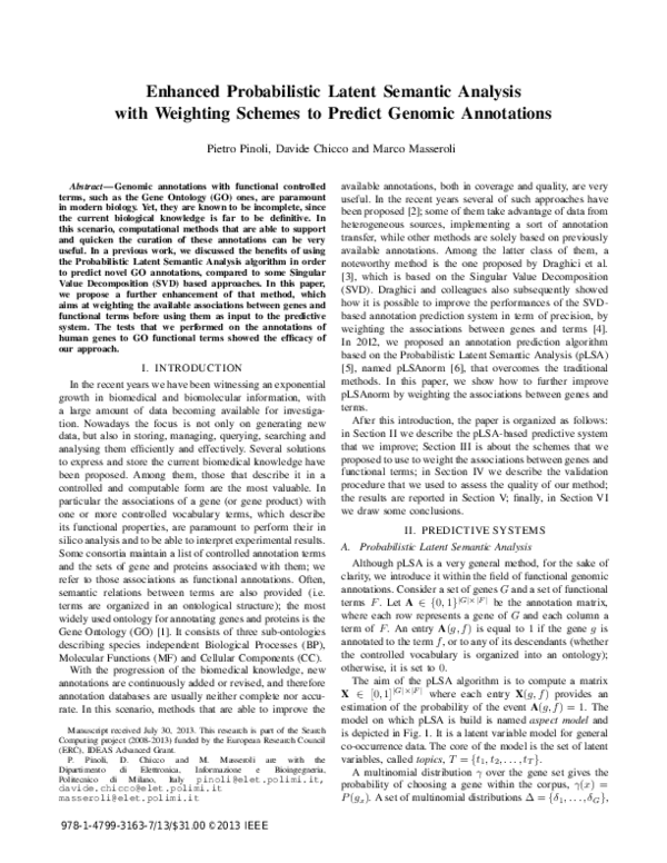 (PDF) Enhanced probabilistic latent semantic analysis with weighting ...