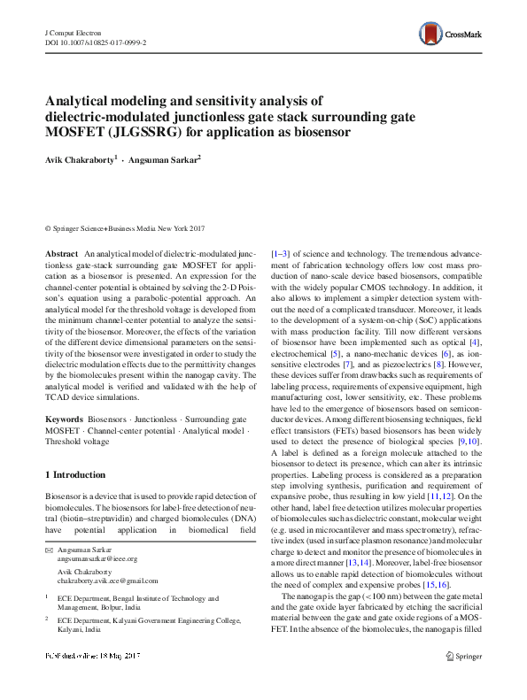 (PDF) Analytical modeling and sensitivity analysis of clamped edge ...