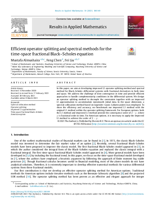 (PDF) Efficient operator splitting and spectral methods for the time ...
