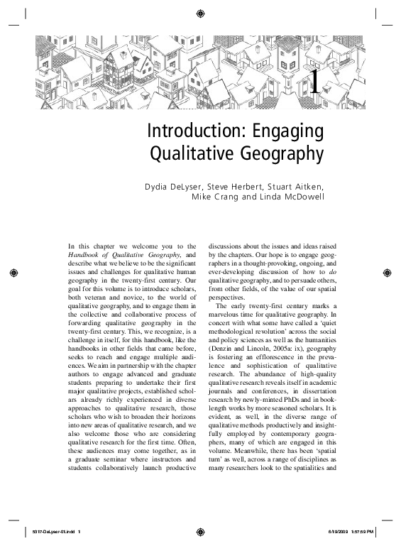 (PDF) Introduction Engaging Qualitative Geography mike crang