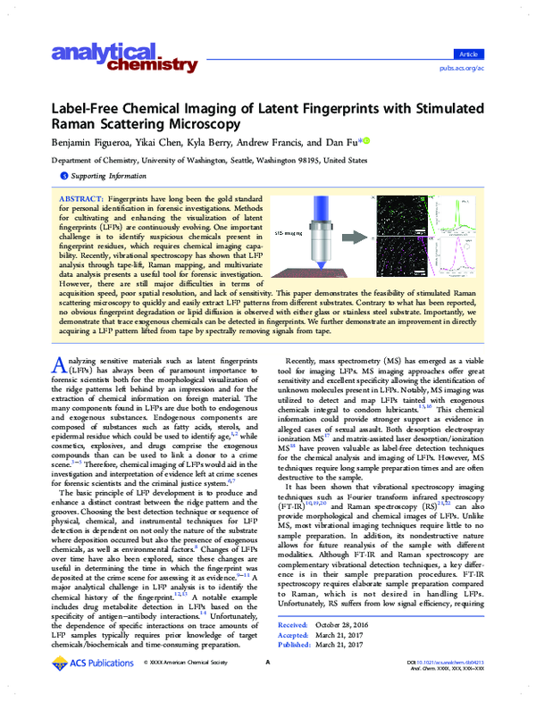 (PDF) Label-Free Chemical Imaging of Latent Fingerprints with ...