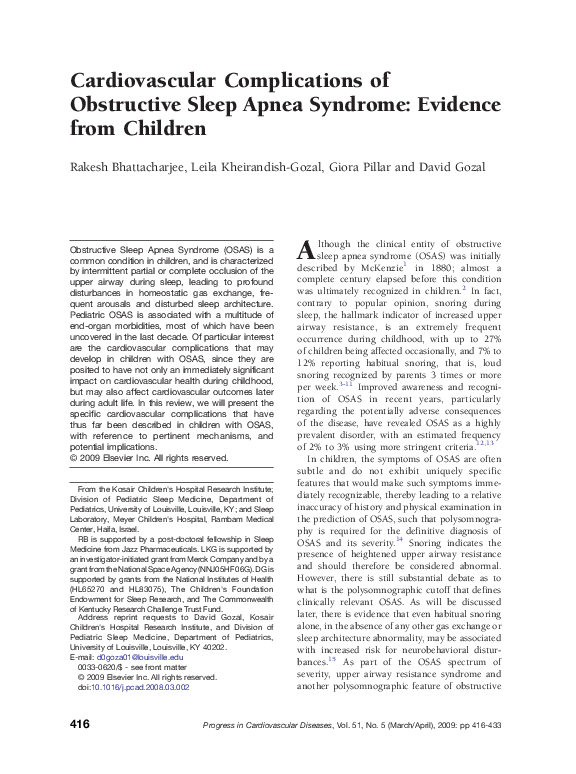 (PDF) Cardiovascular Complications of Obstructive Sleep Apnea Syndrome ...