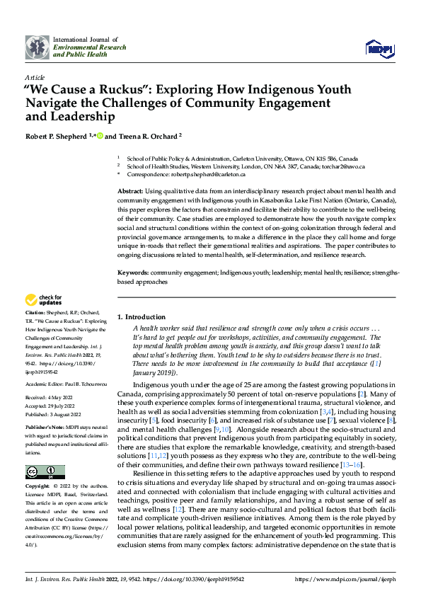 (PDF) “We Cause a Ruckus”: Exploring How Indigenous Youth Navigate the ...