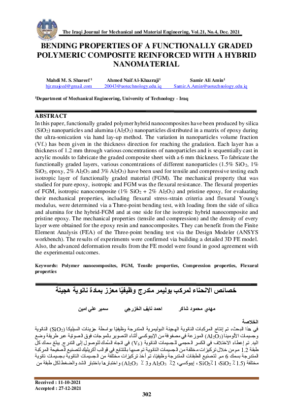 (PDF) Bending Properties of a Functionally Graded Polymeric Composite ...