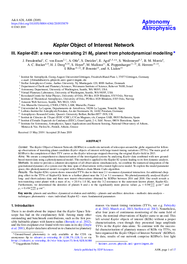 (PDF) Kepler Object of Interest Network