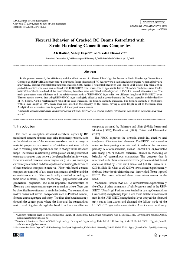 (PDF) Flexural Behavior of Cracked RC Beams Retrofitted with Strain ...