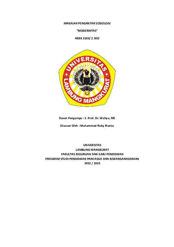 (DOC) MODERNITAS M RIZKY R