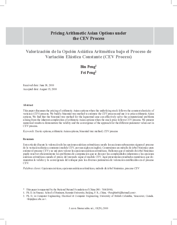 (PDF) Pricing Options under Generalized GARCH and Stochastic Volatility ...