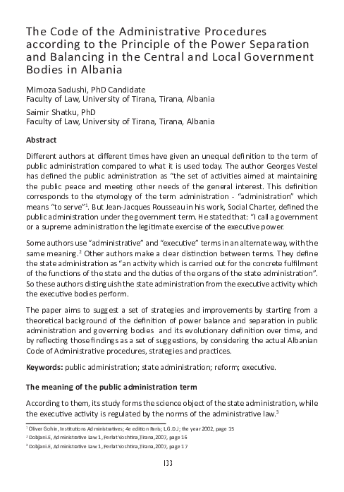 (PDF) The Code of the Administrative Procedures according to the ...