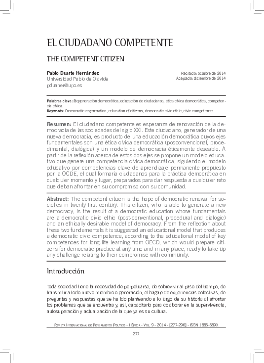 El Ciudadano Competente