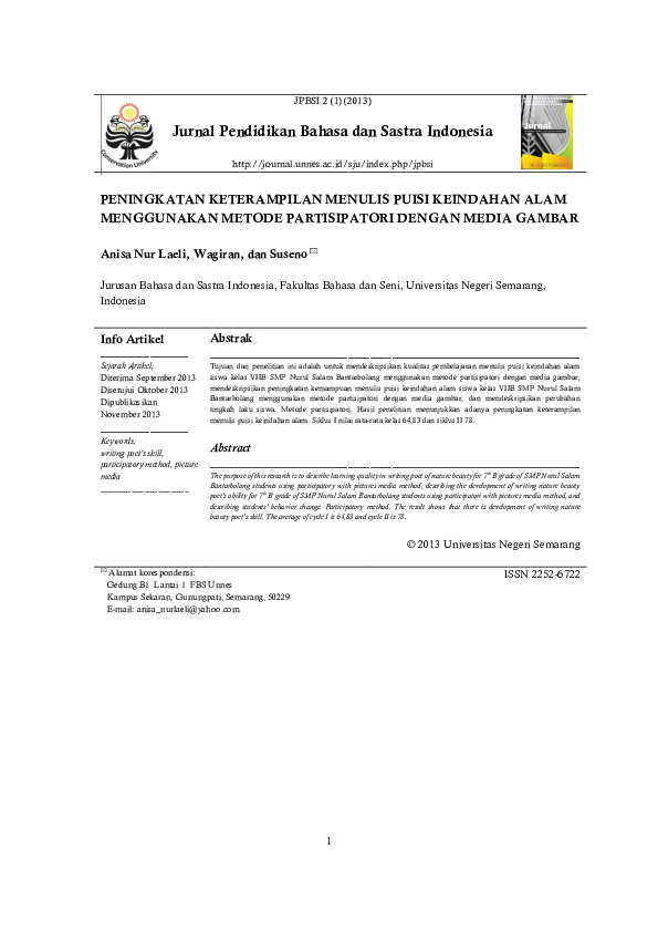 (PDF) Jurnal Pendidikan Bahasa dan Sastra Indonesia Metalingua