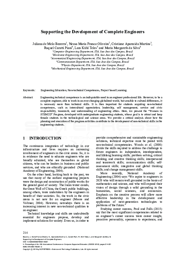 (PDF) Supporting the Development of Complete Engineers