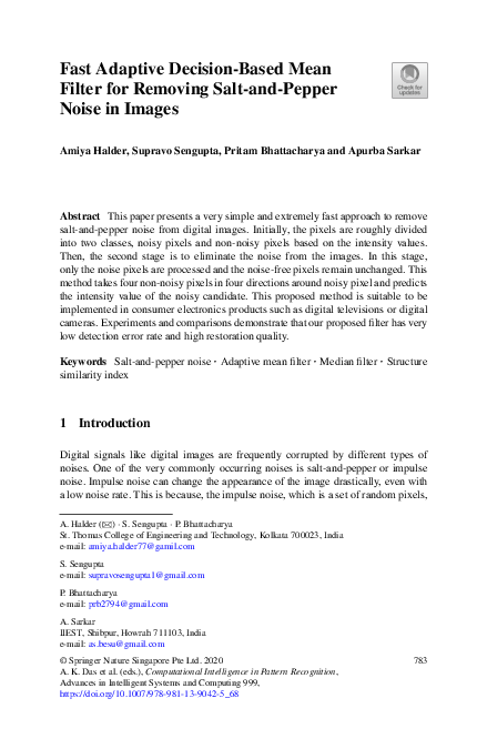 (PDF) Fast Adaptive Decision-Based Mean Filter for Removing Salt-and ...
