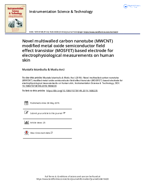 (PDF) Novel multiwalled carbon nanotube (MWCNT) modified metal oxide ...
