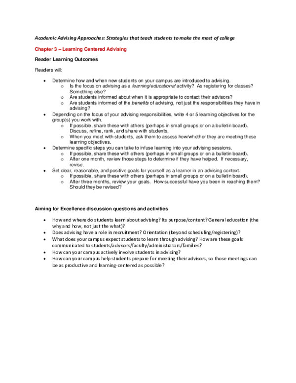 (PDF) Academic advising approaches : strategies that teach students to ...