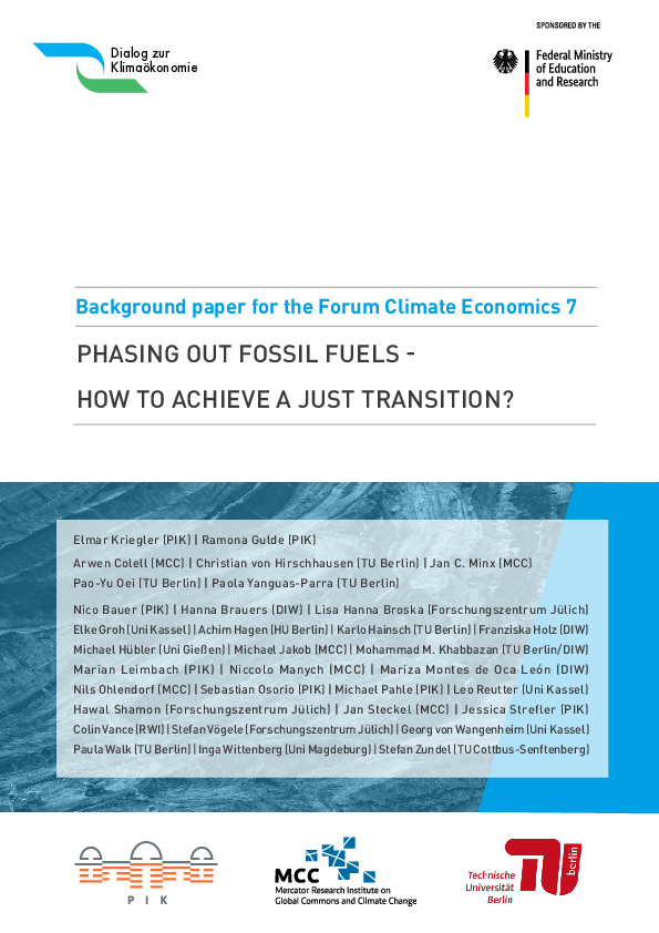 (PDF) Phasing out fossil fuels - How to achieve a just transition?