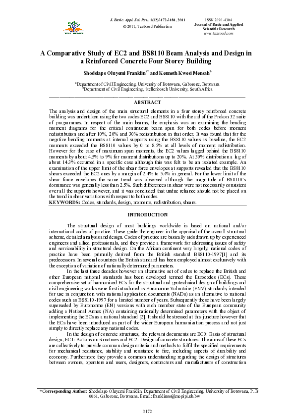 Pdf A Comparative Study Of Ec2 And Bs8110 Beam Analysis And Design In Pdf A Comparative Study Of Ec2 And Bs8110 Beam Analysis And Design In