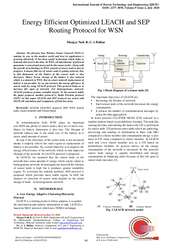 (PDF) Energy Efficient Optimized LEACH and SEP Routing Protocol for WSN