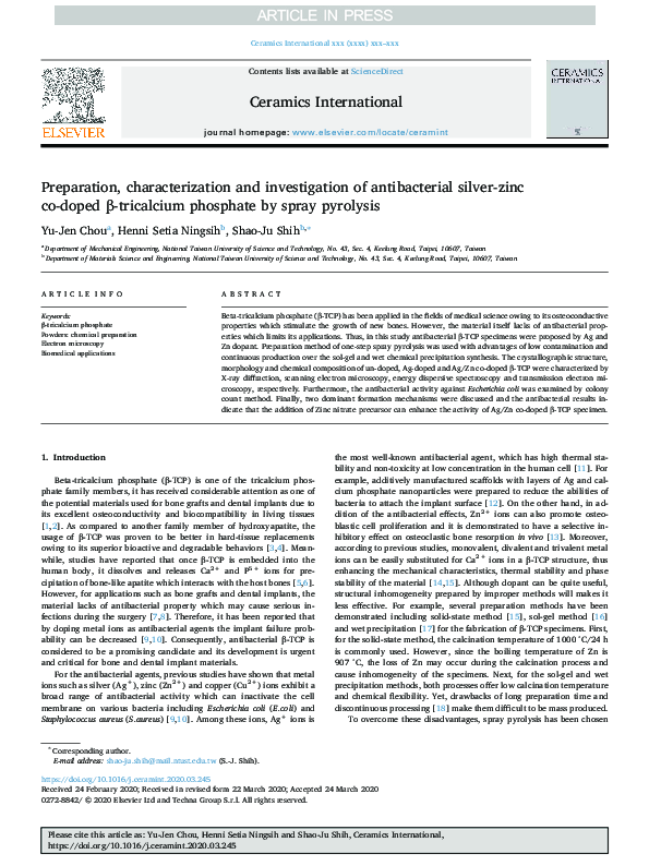 (PDF) Preparation, characterization and investigation of catalytic ...