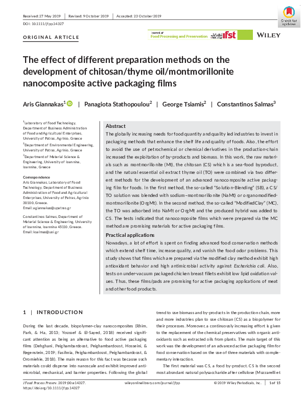 (PDF) The effect of different preparation methods on the development of ...