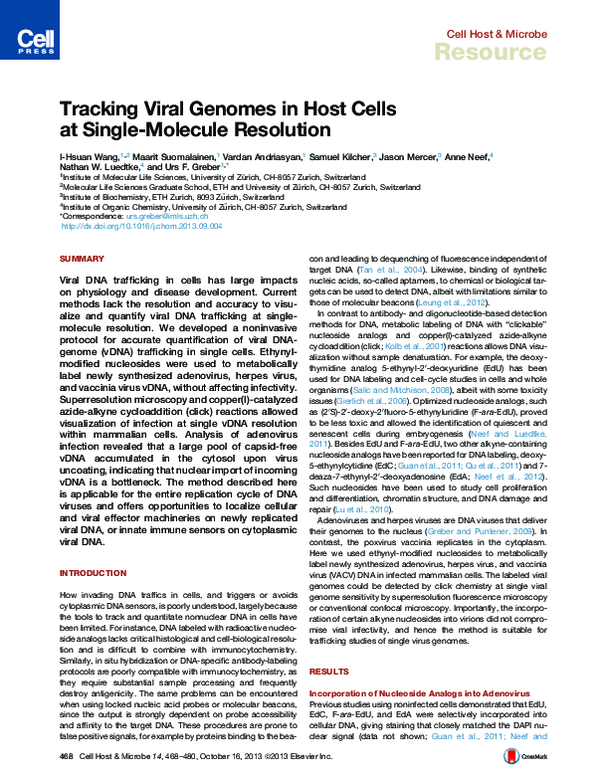 (PDF) Tracking viral genomes in host cells at single-molecule resolution
