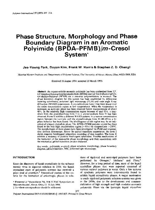 (PDF) Phase structure, morphology and phase boundary diagram in an ...