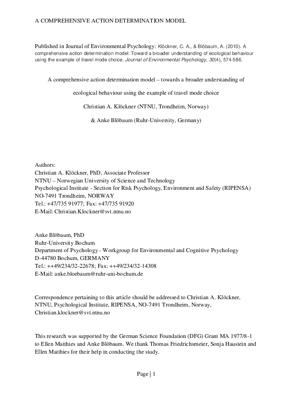 (PDF) A comprehensive action determination model: Toward a broader ...