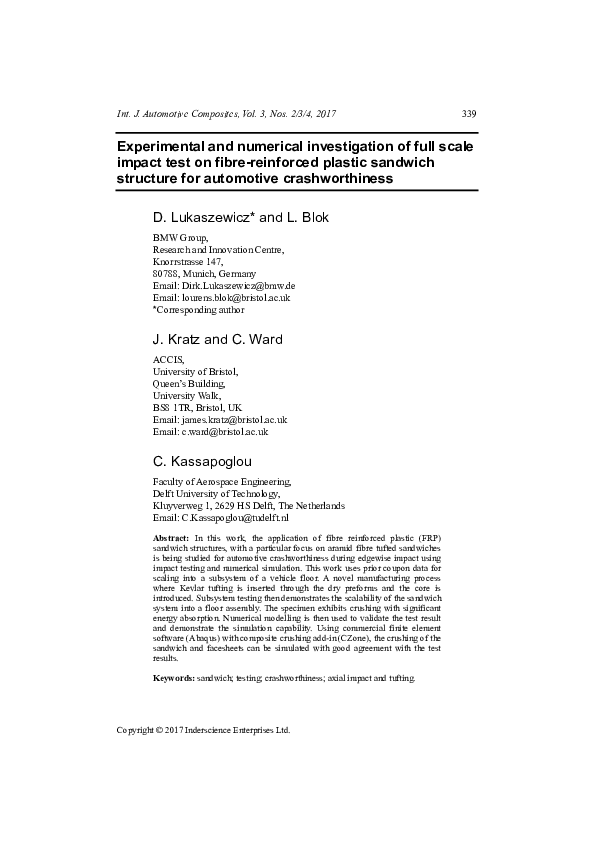 (PDF) Experimental and numerical investigation of flow separation in a ...